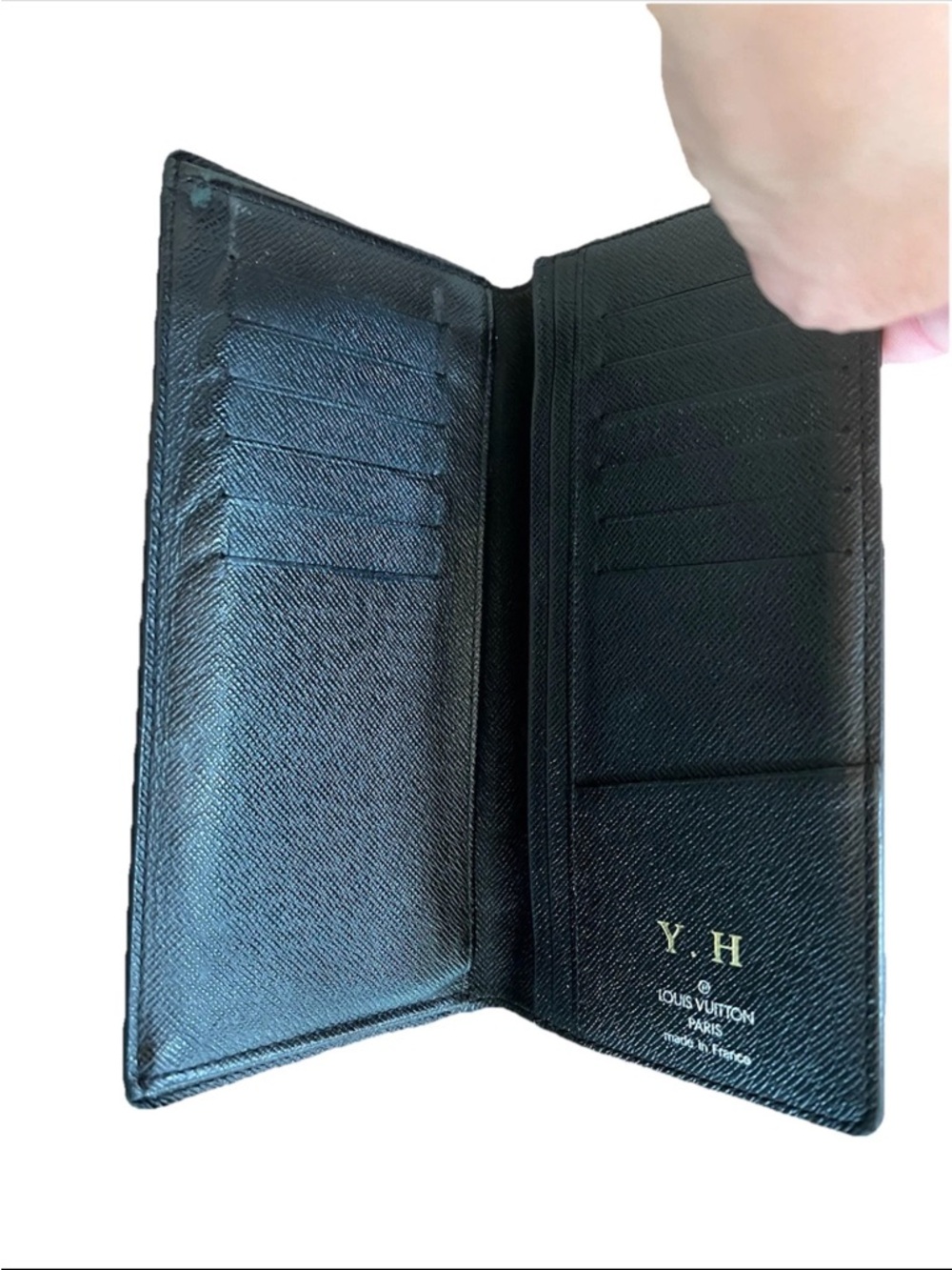Authentic Louis Vuitton Brazza Damier Graphite Coated Canvas Long Wallet - Picture 6 of 12